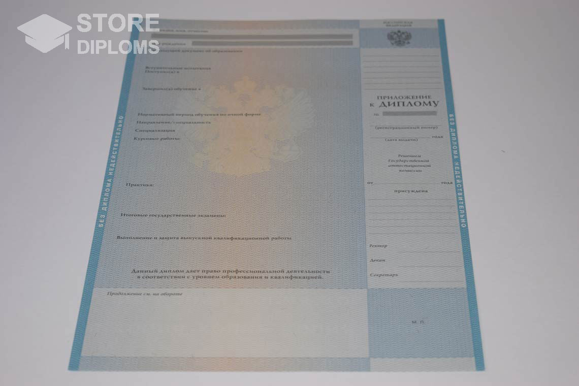 Приложение к Диплому о Высшем Образовании с Отличием - Кисловодск